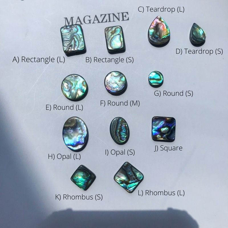 Opal Shell Abalone Shell pendant 1pc
