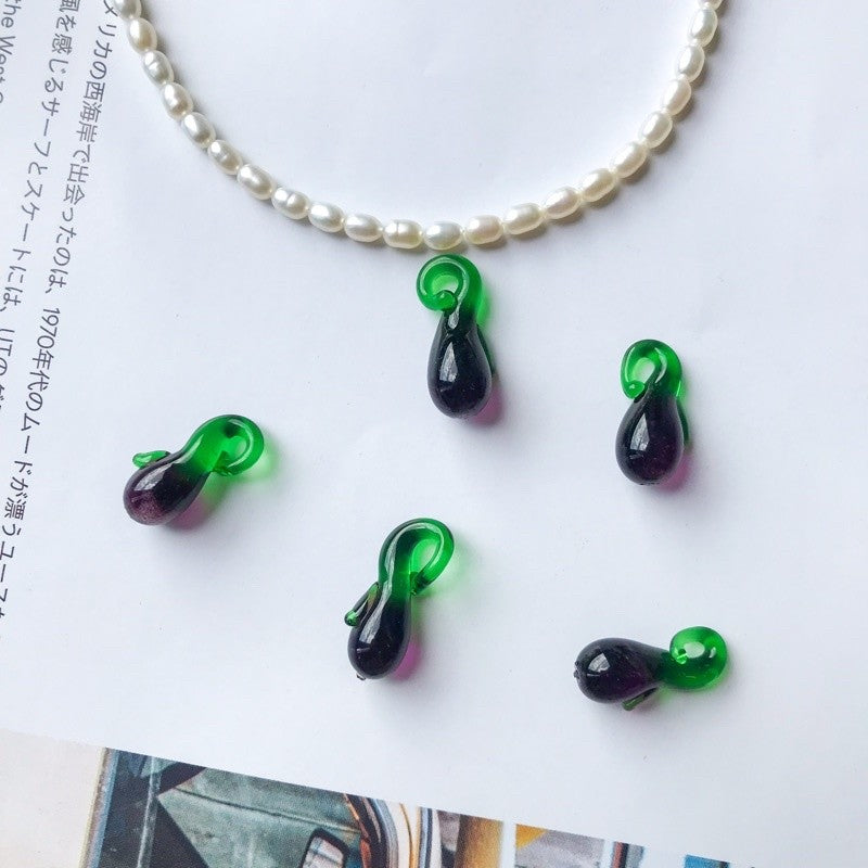 Fruit pendant glass beads pendant 1 pc for diy jewellery necklace
