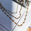 DIY Chain: Stainless steel twisted leaves link chain /Bamboo chain/ ball link chain