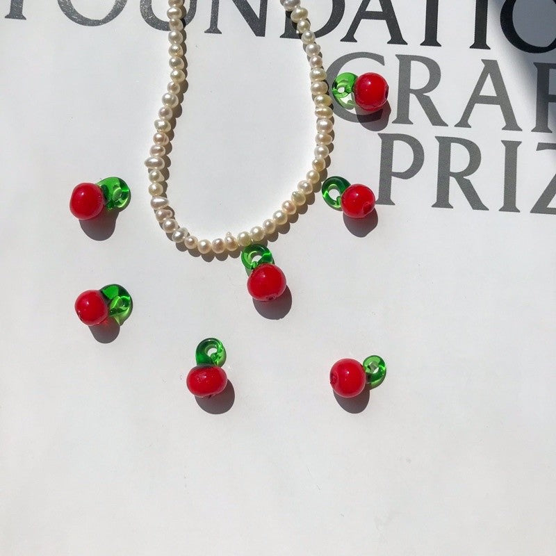 Fruit pendant glass beads pendant 1 pc for diy jewellery necklace