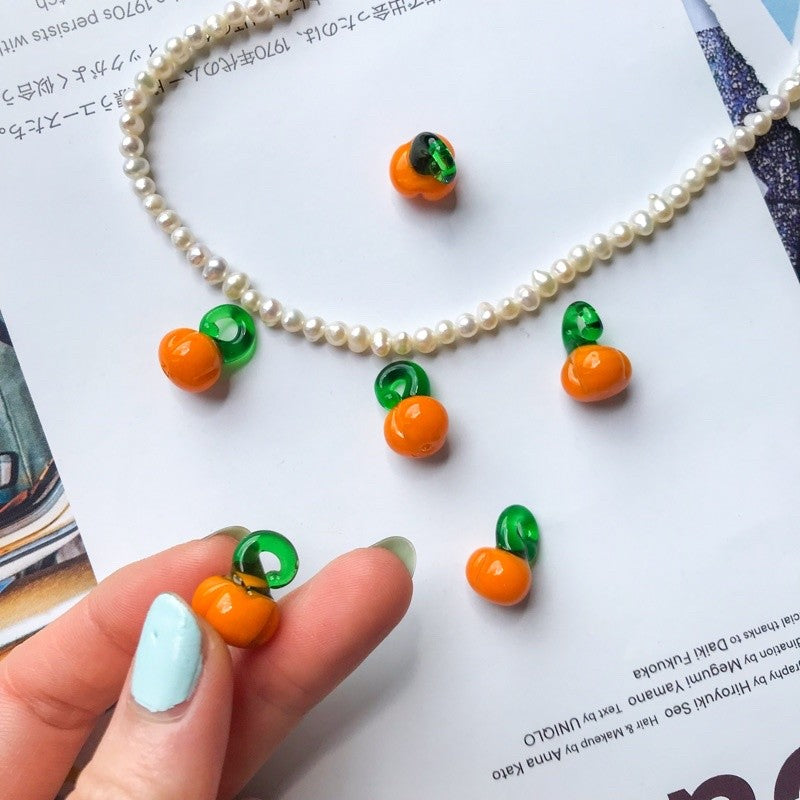 Fruit pendant glass beads pendant 1 pc for diy jewellery necklace