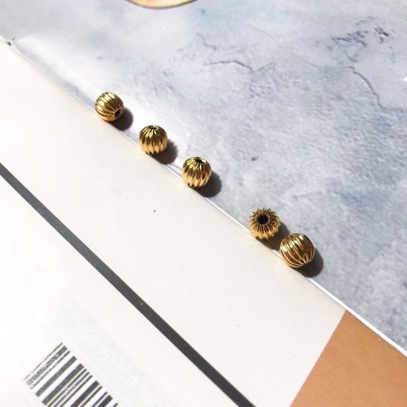 Pumpkin beads spacer 1 pc - Stainless steel