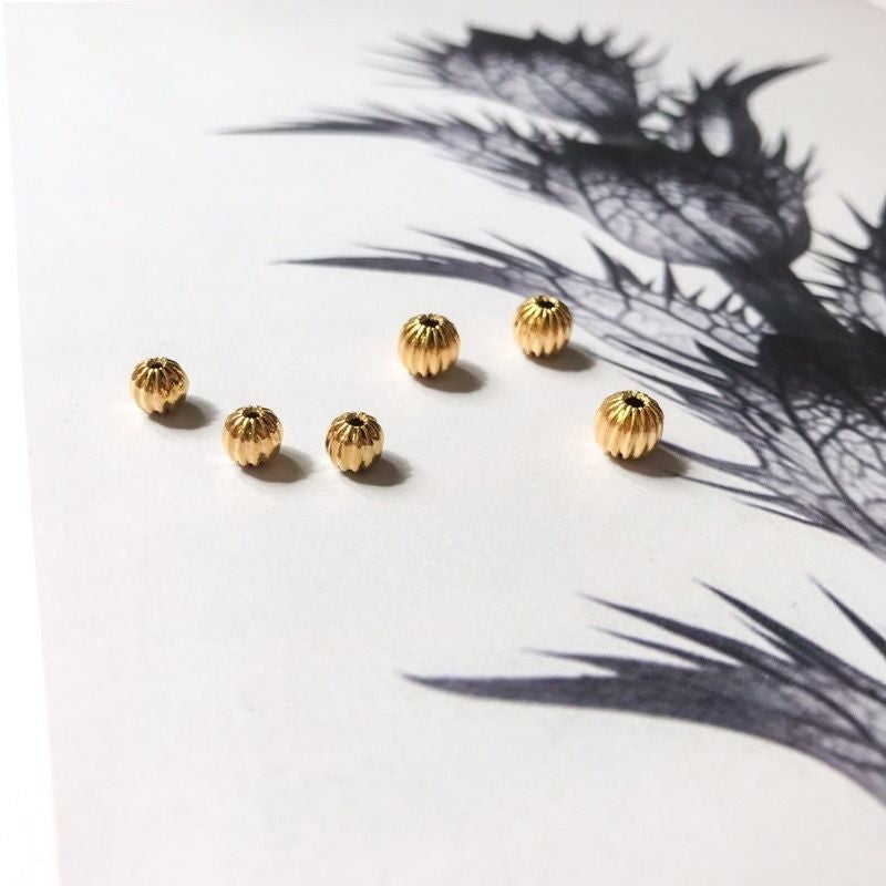 Pumpkin beads spacer 1 pc - Stainless steel