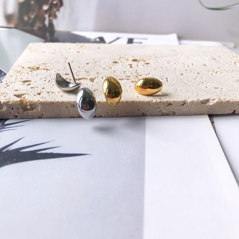 Droplet earrings stainlesss steel 1 pair