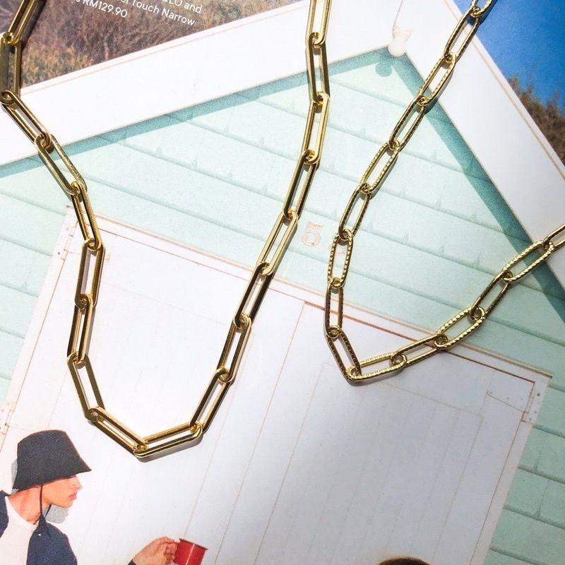 DIY chain: Flat square cable chain - PVD stainless steel