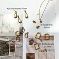 Stainless steel droplet square/ rectangular pendant