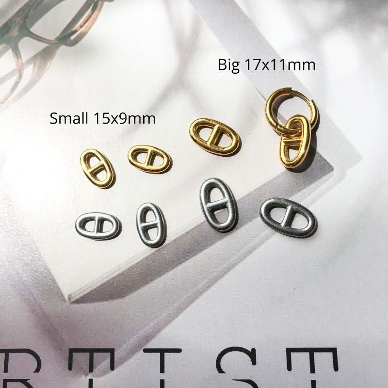 Stainless steel Oval CD pendant