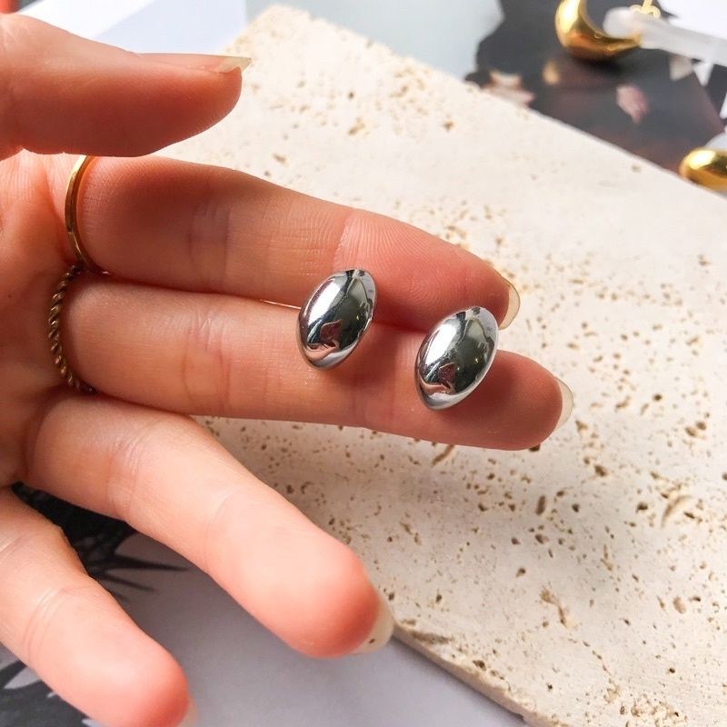Droplet earrings stainlesss steel 1 pair