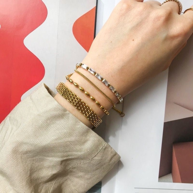 Bracelet - Snake/ tennis/ sparkle zirconia