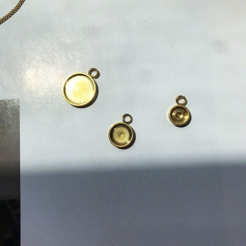 Stainless steel pendant base 1pc