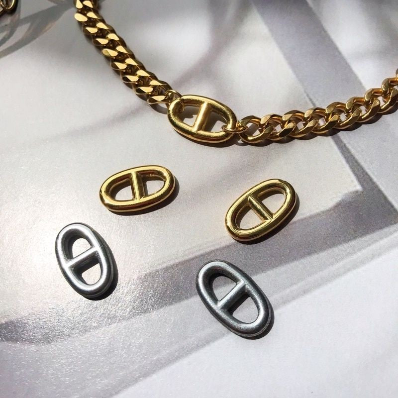 Stainless steel Oval CD pendant