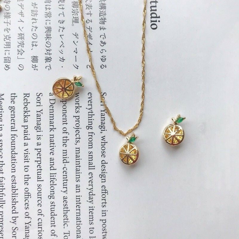 Cute Fruit Pendant 1pc - 14K Rolled Gold