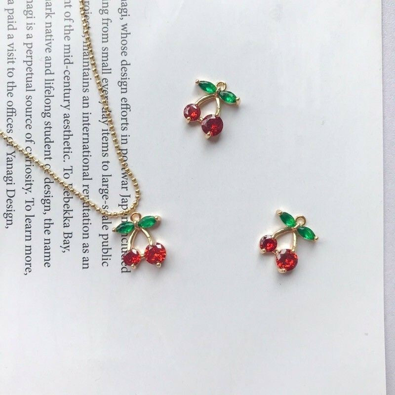 Cute Fruit Pendant 1pc - 14K Rolled Gold