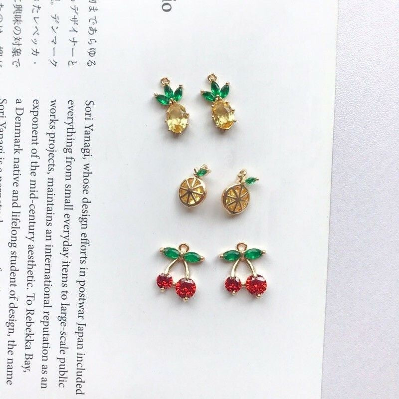 Cute Fruit Pendant 1pc - 14K Rolled Gold