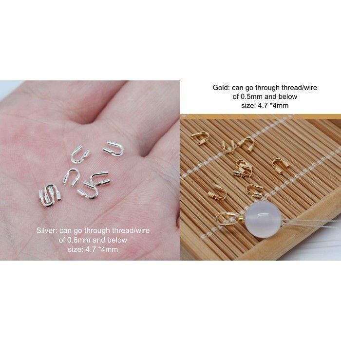 U wire guard 2 pcs -14k Gold filled/ stainless steel gold