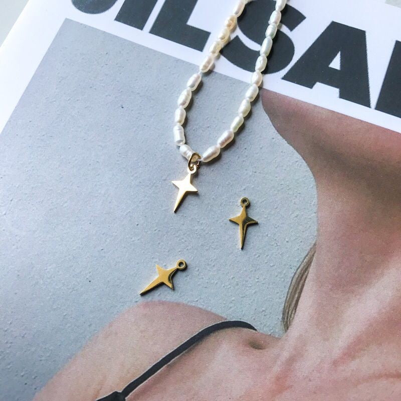 Stainless steel Star sparkle pendant