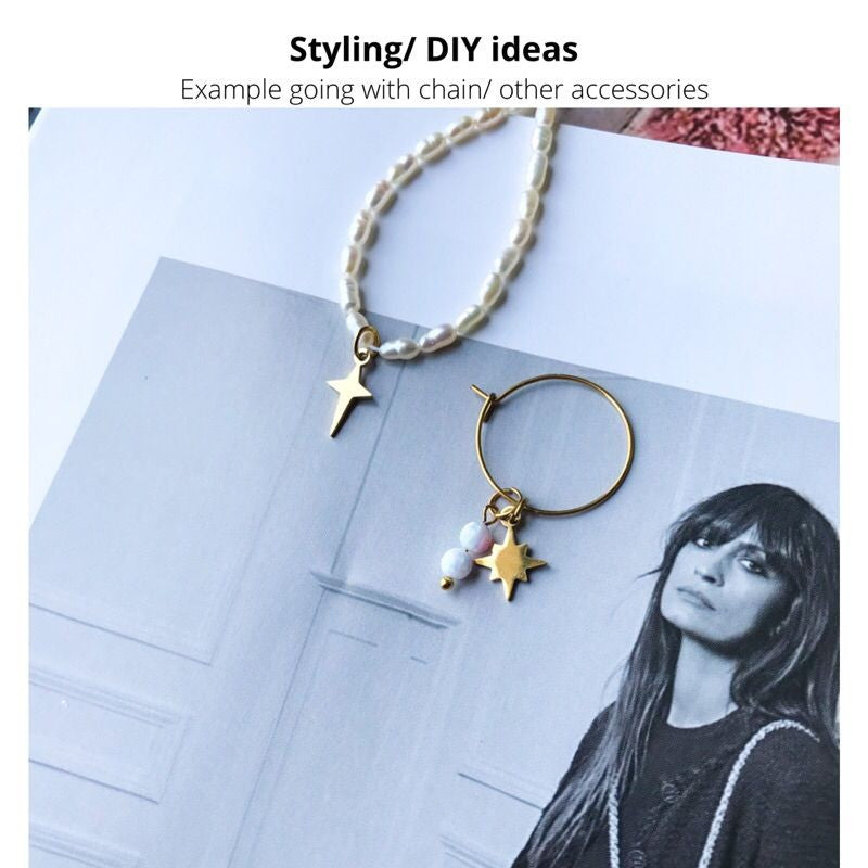 Stainless steel Star sparkle pendant