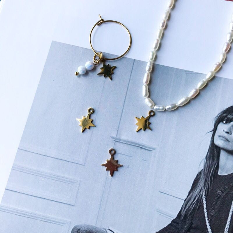 Stainless steel Star sparkle pendant