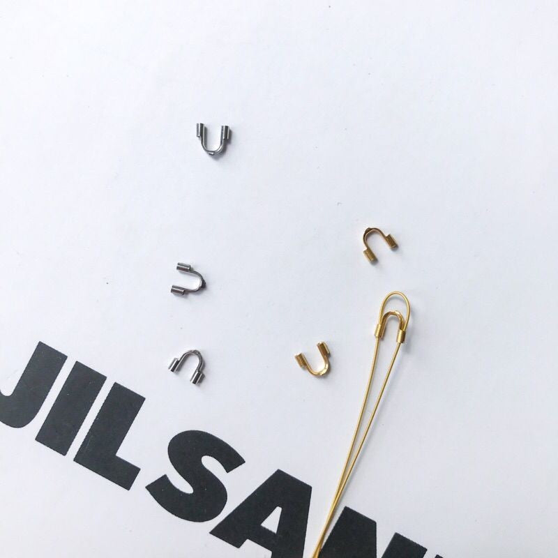 U wire guard 2 pcs -14k Gold filled/ stainless steel gold