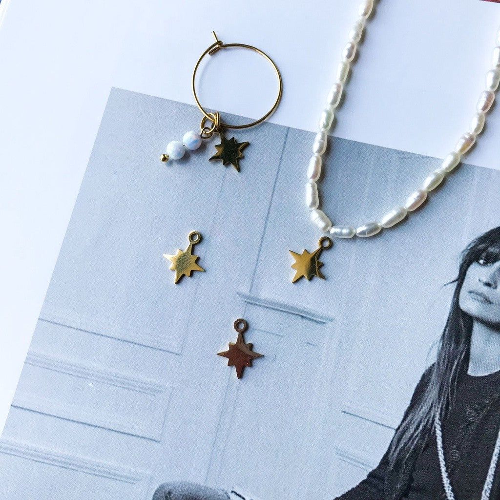 Stainless steel Star sparkle pendant