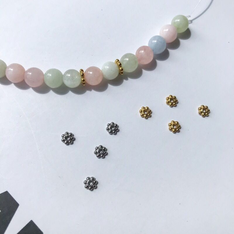 Stainless steel flower spacer 4mm/ 6mm 1pc