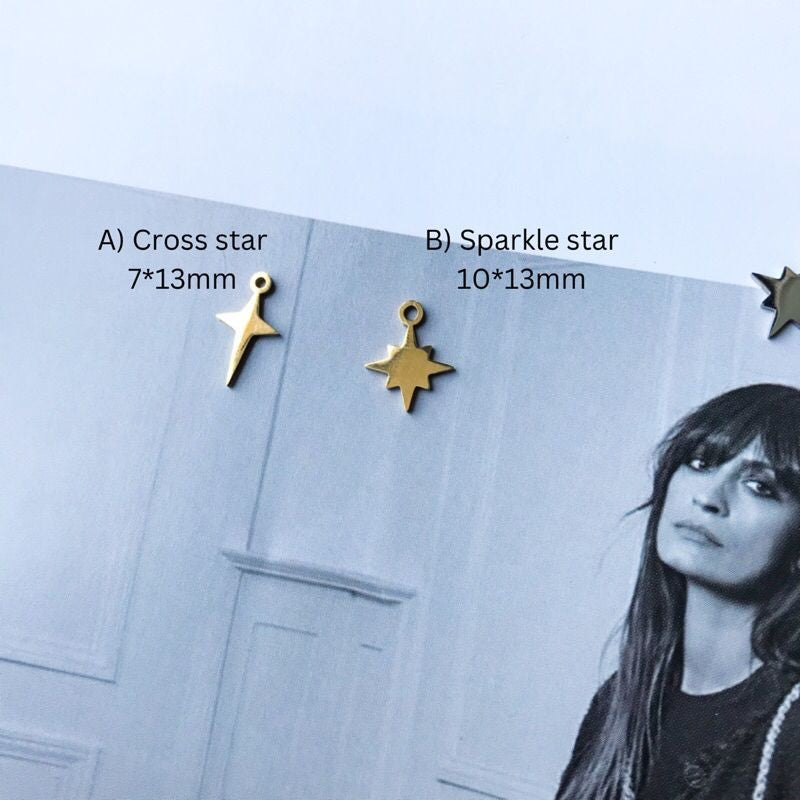 Stainless steel Star sparkle pendant