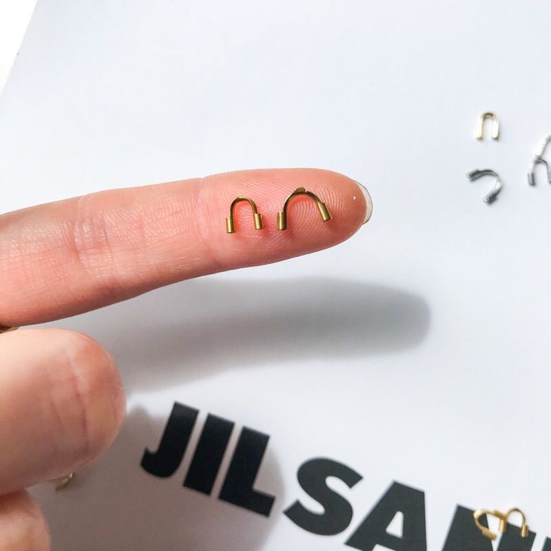 U wire guard 2 pcs -14k Gold filled/ stainless steel gold