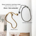 Snake chain flexible chain bracelet [Stainless steel] & position fixing beads/ stopper