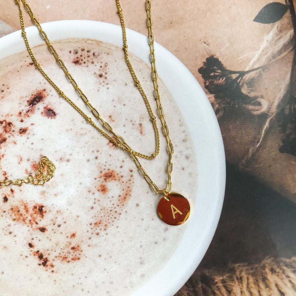 [Ready Necklace] GOLD colour Stainless steel tarnish free necklace 1pc