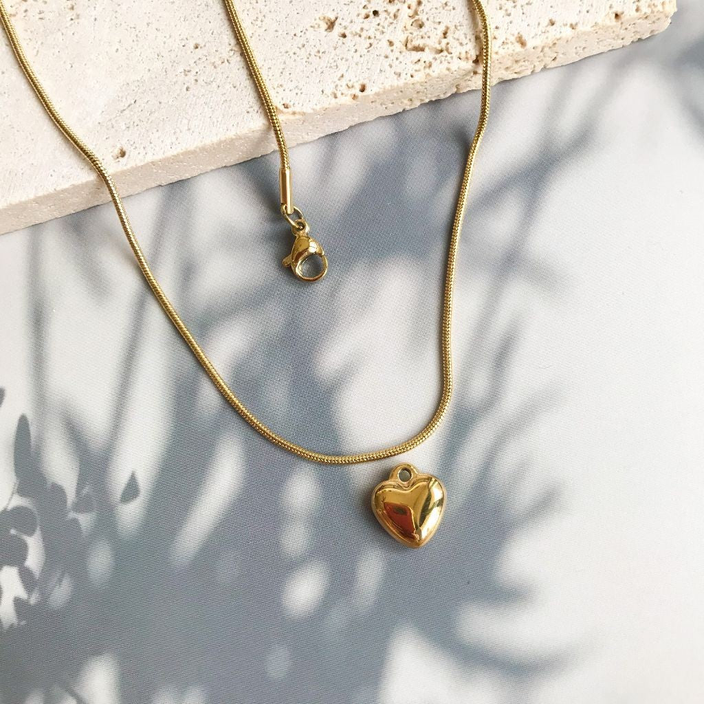 [Ready Necklace] GOLD colour Stainless steel tarnish free necklace 1pc