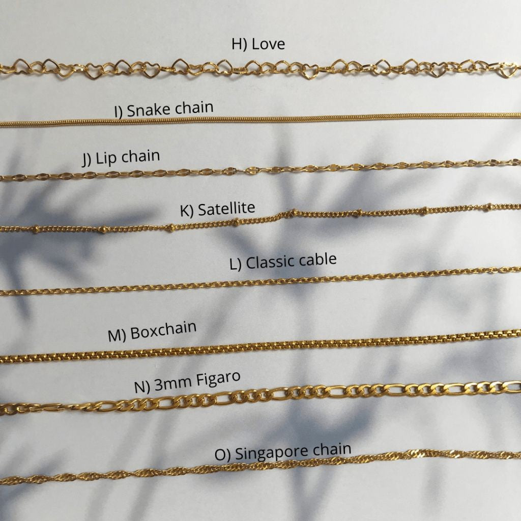 [Ready Necklace] GOLD colour Stainless steel tarnish free necklace 1pc
