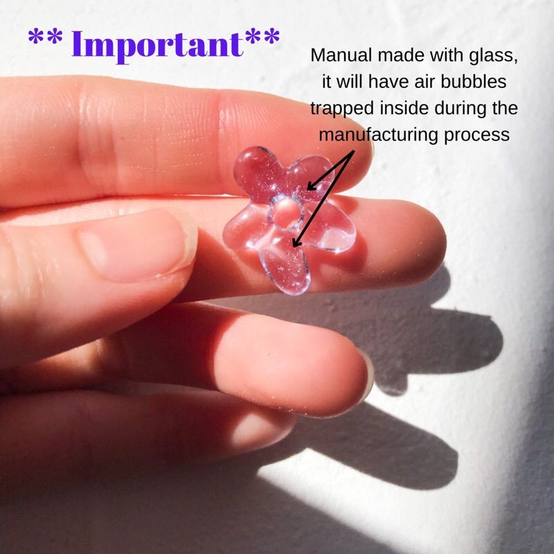 Colourful Glazed Glass pendant for earrings 1 pc