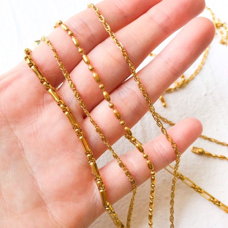 DIY chain: Stainless Steel Rice Beads/Rope/ Mariner Chain 1meter