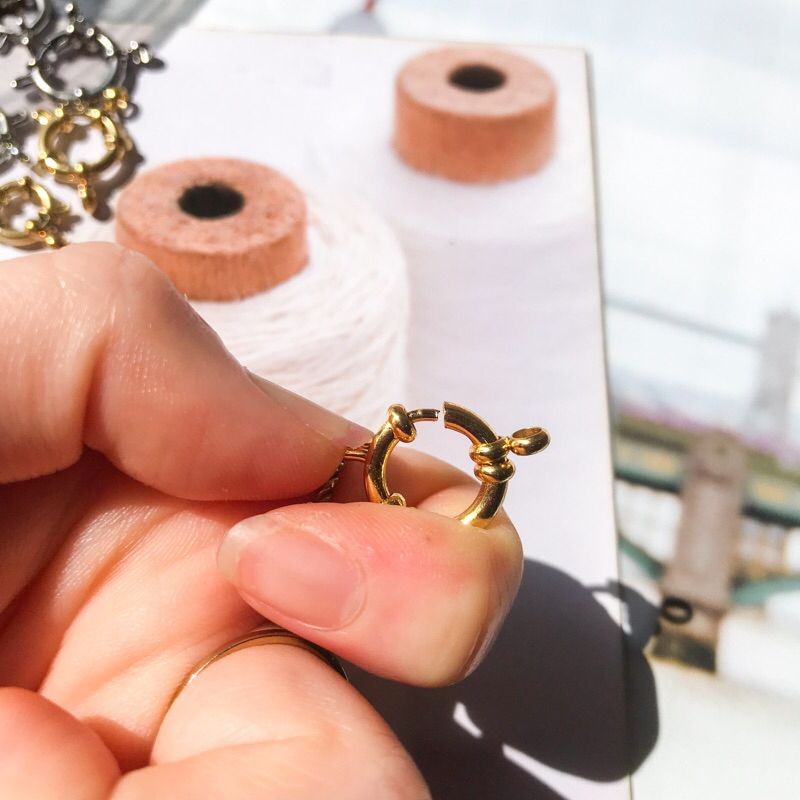 Sailor Spring Clasp 1 piece endings - 18k gold stainless steel