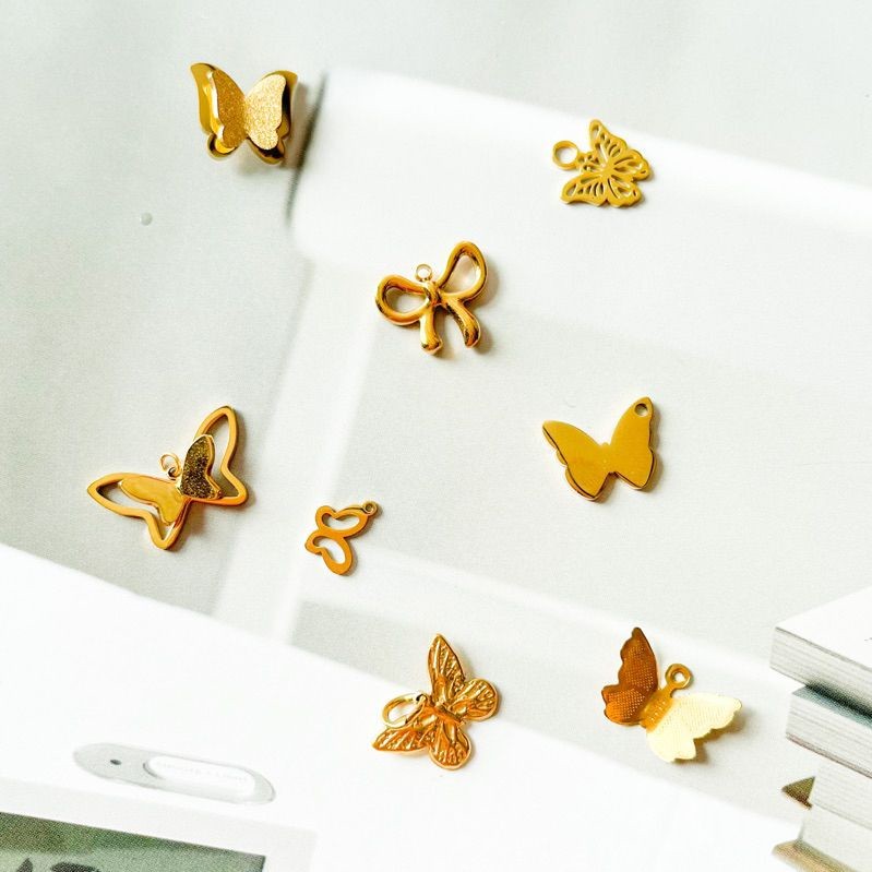 Butterfly ribbon pendant - Stainless steel
