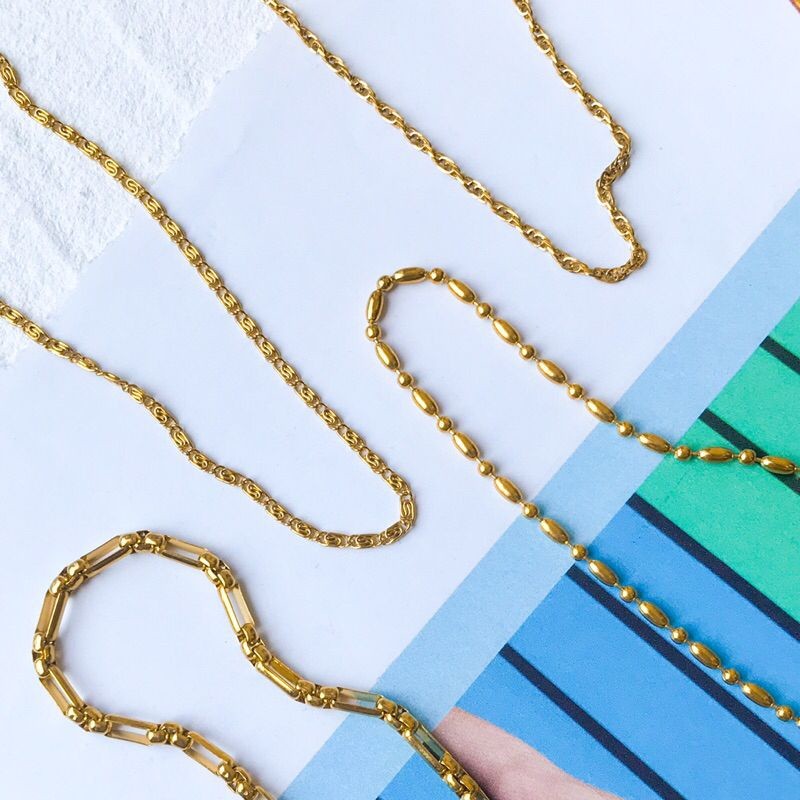 DIY chain: Stainless Steel Rice Beads/Rope/ Mariner Chain 1meter
