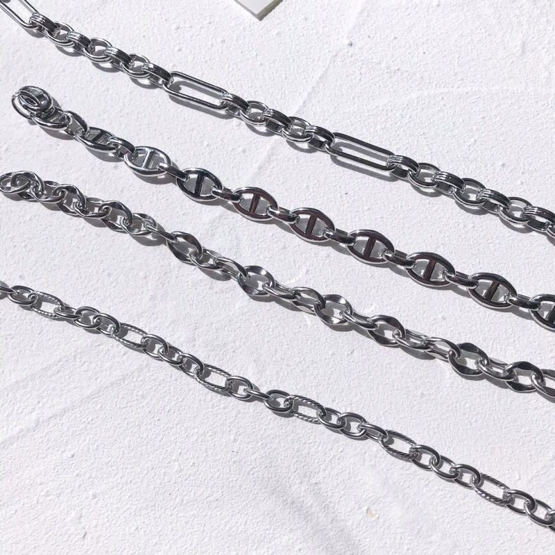 DIY Chain: Stainless steel bulky chain CD link Oval link chain 50cm