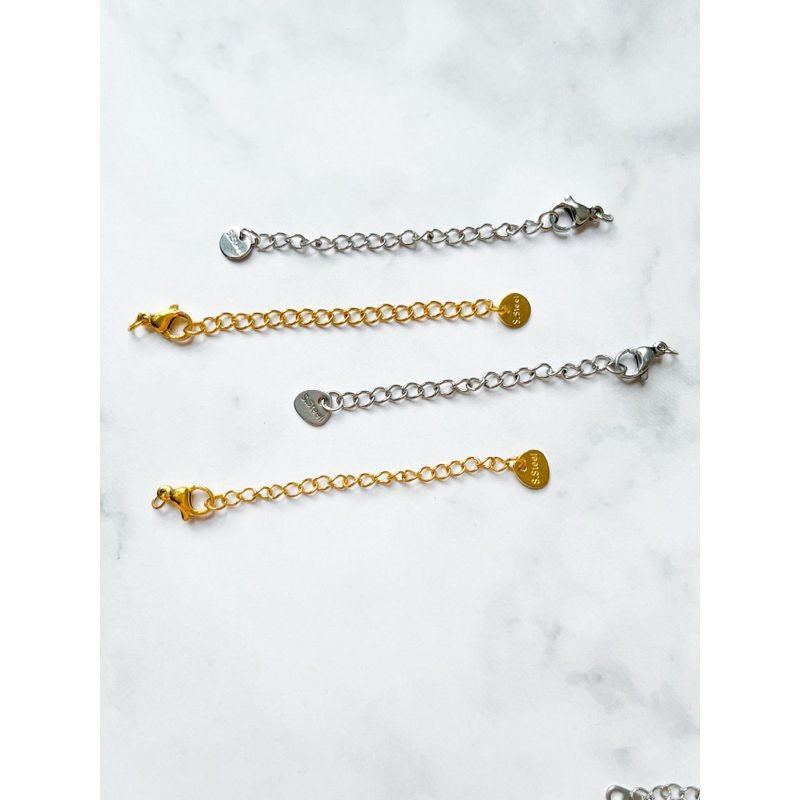 Extender & Lobster Clasp 3 sets / Gold Extension Stainless steel