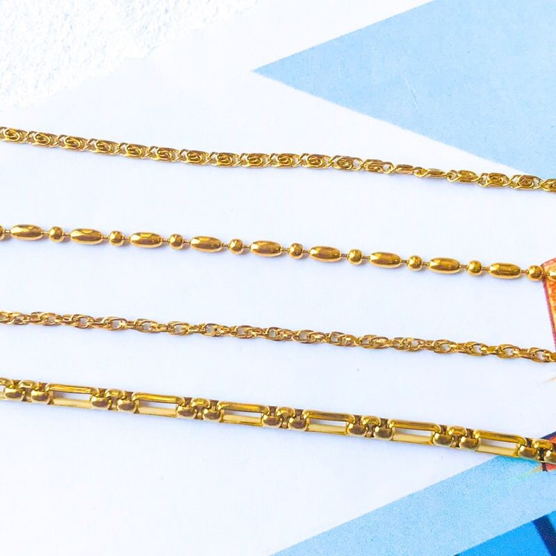 DIY chain: Stainless Steel Rice Beads/Rope/ Mariner Chain 1meter