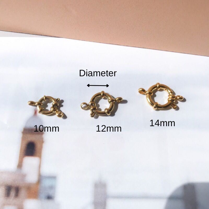 Sailor Spring Clasp 1 piece endings - 18k gold stainless steel