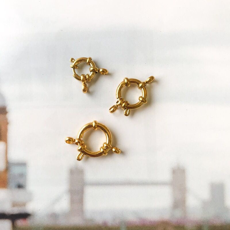 Sailor Spring Clasp 1 piece endings - 18k gold stainless steel