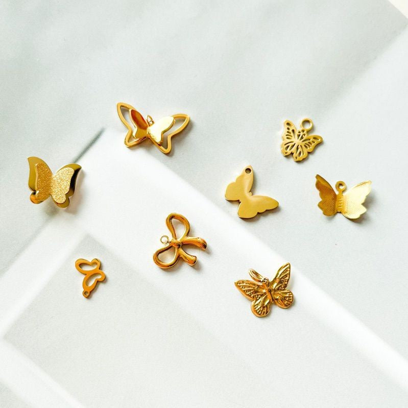 Butterfly ribbon pendant - Stainless steel
