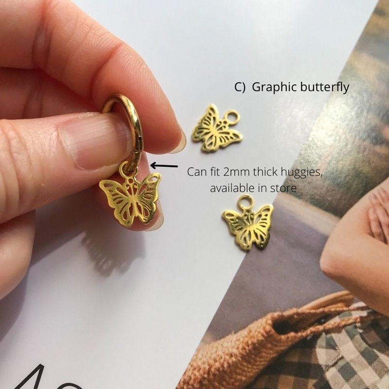 Butterfly ribbon pendant - Stainless steel