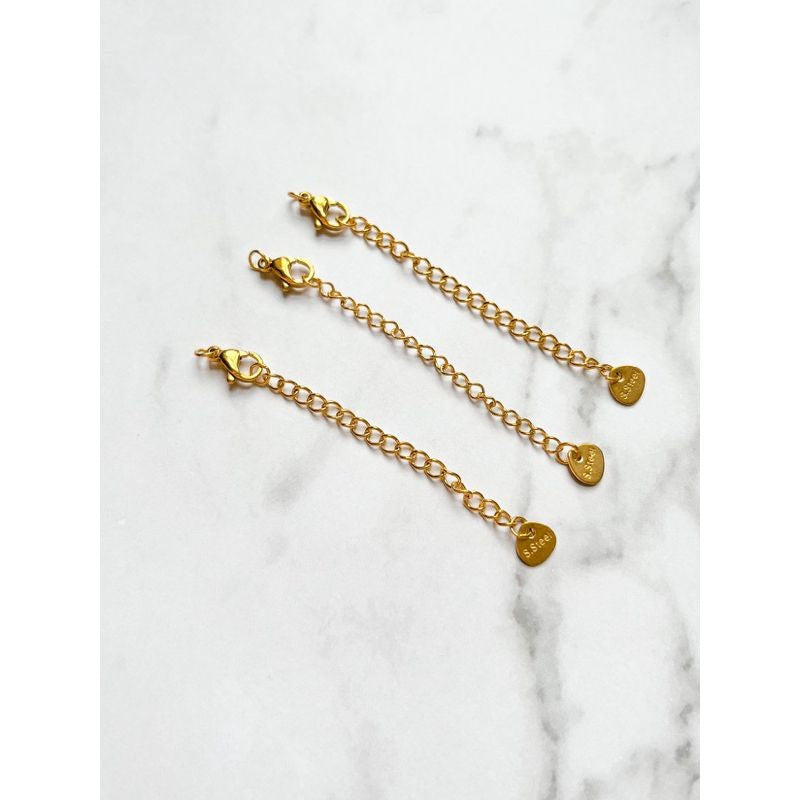 Extender & Lobster Clasp 3 sets / Gold Extension Stainless steel