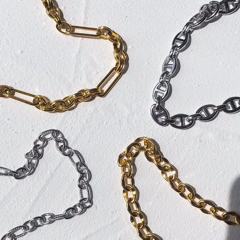 DIY Chain: Stainless steel bulky chain CD link Oval link chain 50cm