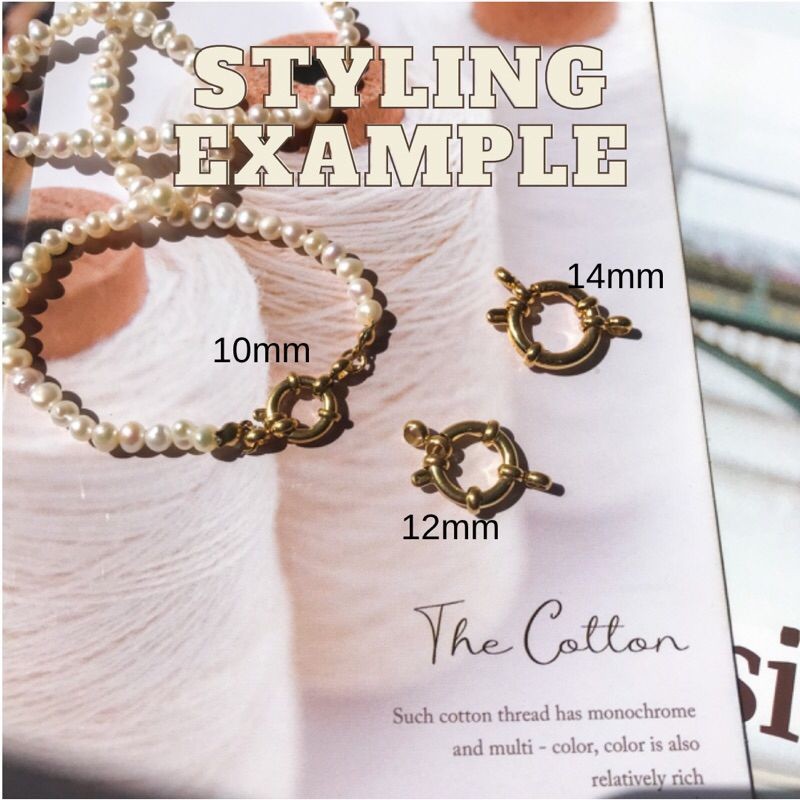 Sailor Spring Clasp 1 piece endings - 18k gold stainless steel