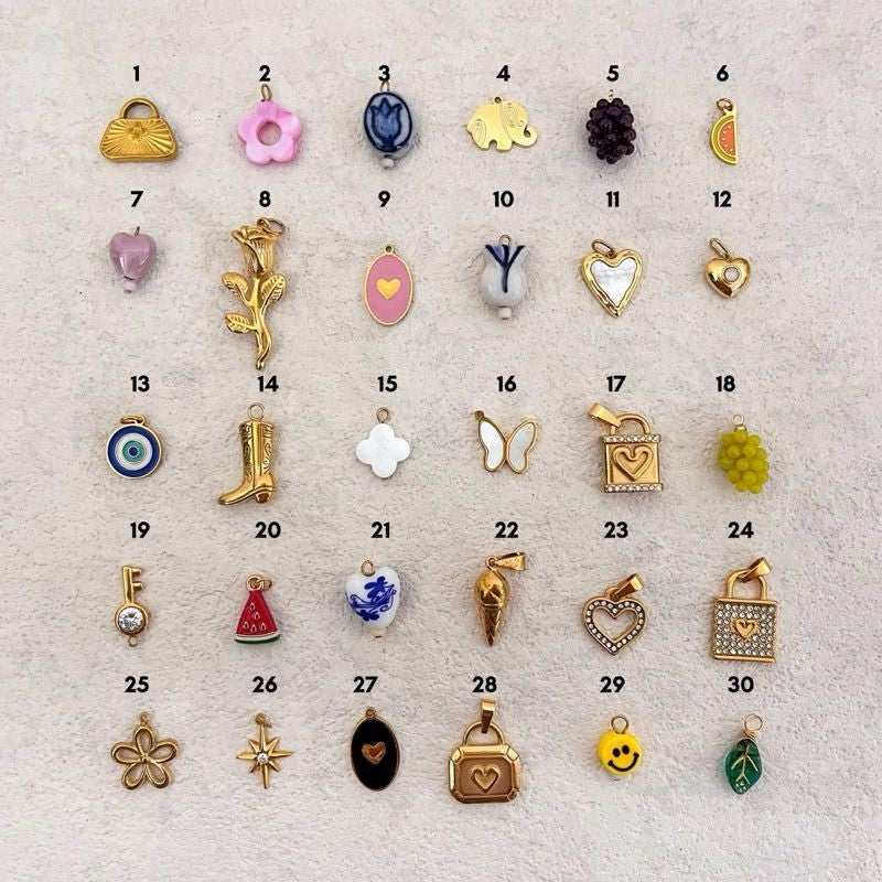 Stainless steel pendant 1pc/ flower fruit love bag butterfly rose evil eye boots pendant/ diy jewellery accessories