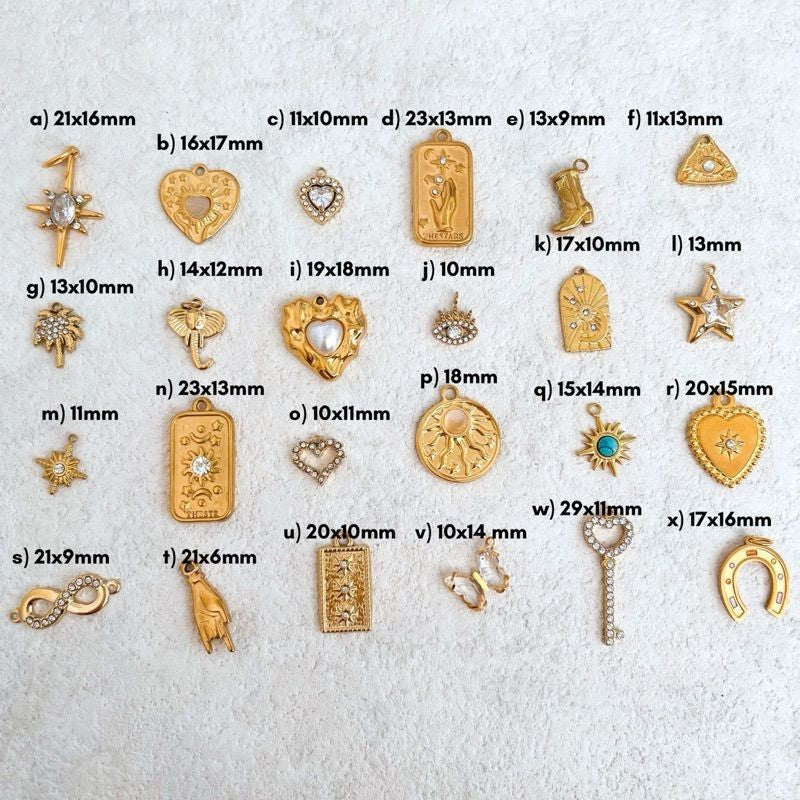 Stainless steel pendant/ star key love diamond boots evil eye hand butterfly tree pearl sun elephant pendant