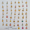 Stainless steel small mini pendant 1 pc/ cat icecream flower love ribbon small bear teddy smiley face clover star pendan