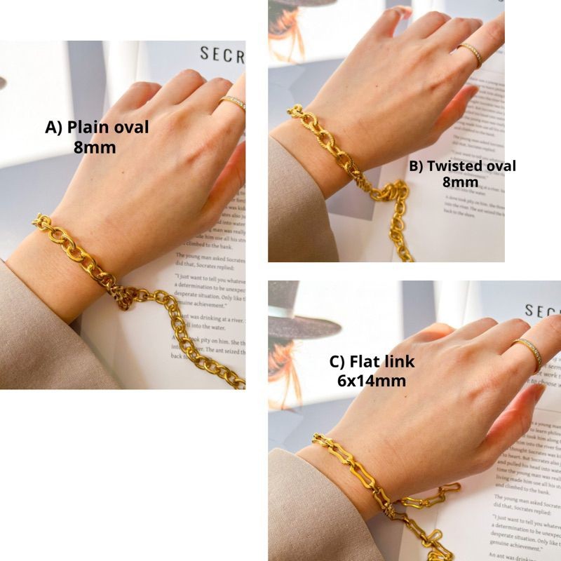 [ DIY Chain] Thick Oval chain Stainless steel 50cm
